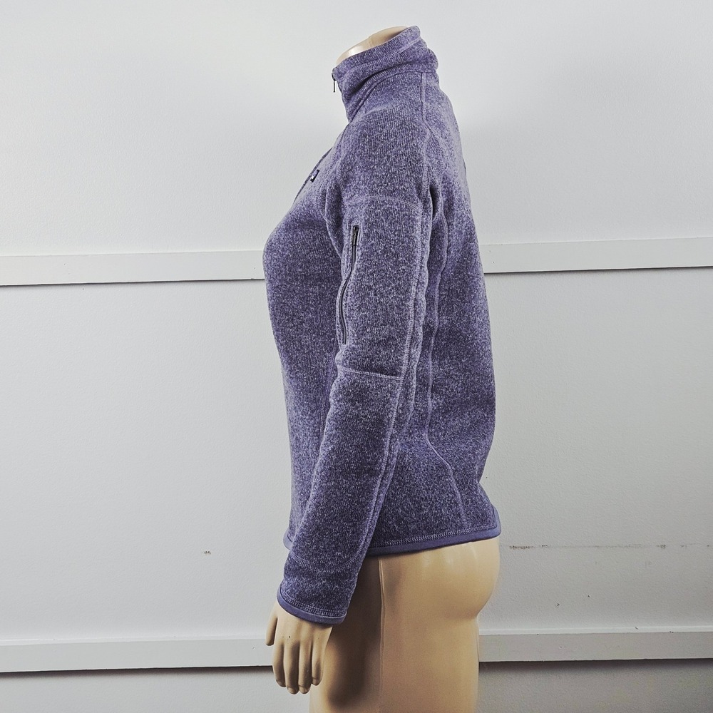 Patagonia Better Sweater 1/4 Zip Pullover Heathered Purple Fleece Medium - Picture 3 of 9
